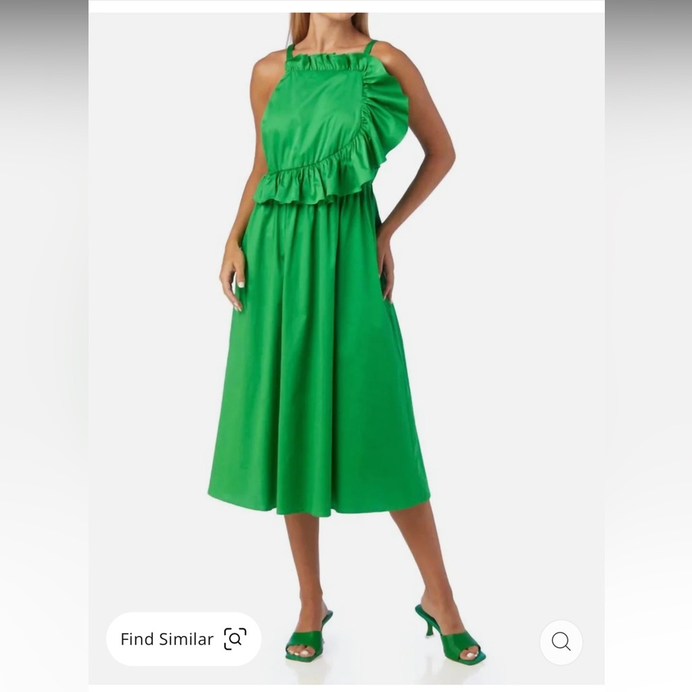 Genevieve Dress In Bright Fern 
Crosby by Mollie Burch Midi Dress